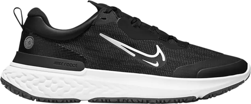 Кроссовки Nike React Miler 2 Shield 'Black White', черный