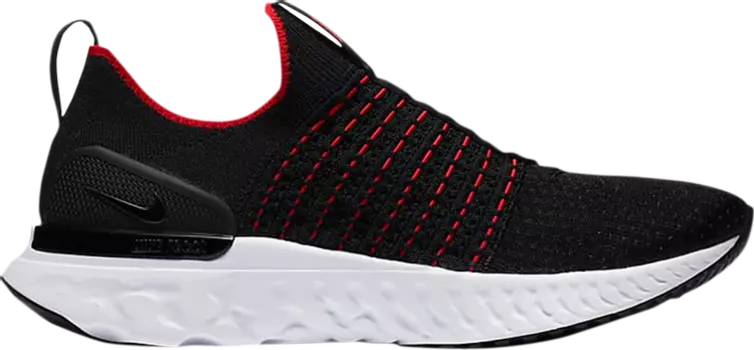 Кроссовки Nike React Phantom Run Flyknit 2 'Black University Red', черный