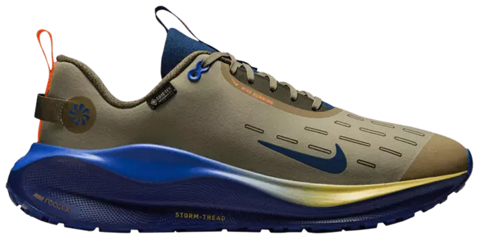 Кроссовки Nike ReactX Infinity Run 4 GORE-TEX 'Neutral Olive Thunder Blue', зеленый