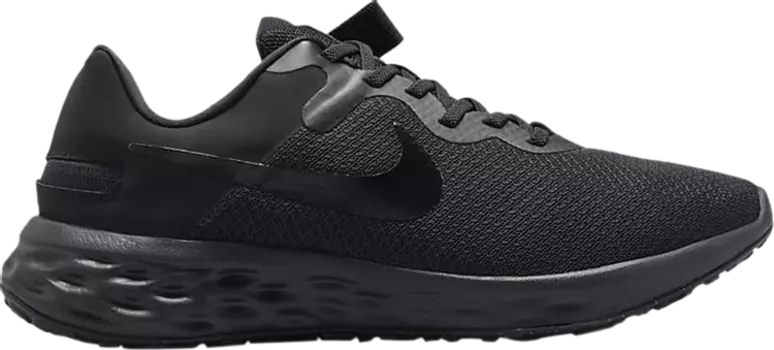 Кроссовки Nike Revolution 6 FlyEase Next Nature 'Triple Black', черный