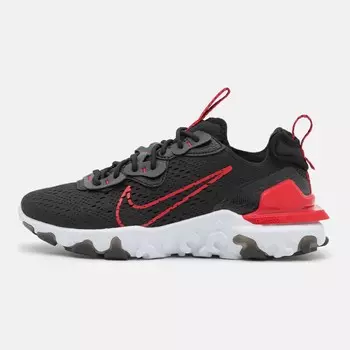 Кроссовки Nike Sportswear React Vision Sc Unisex, black/university red/iron grey/white