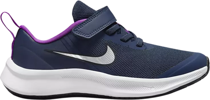 Кроссовки Nike Star Runner 3 PS 'Midnight Navy Vivid Purple', синий