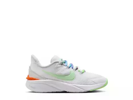 Кроссовки Nike Star Runner 4 — детские, белые/зеленые