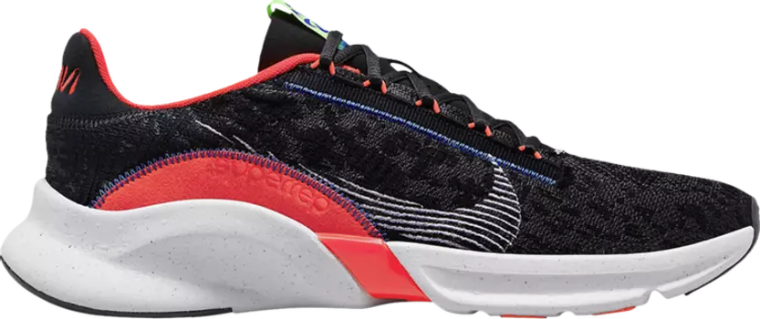 Кроссовки Nike SuperRep Go 3 Next Nature Flyknit 'Black Bright Crimson', черный