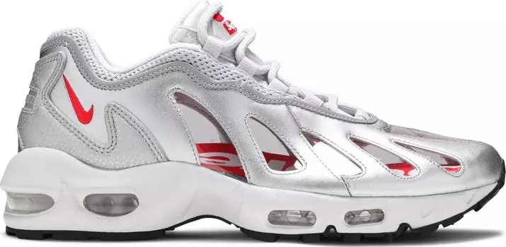 Кроссовки Nike Supreme x Air Max 96 'Metallic Silver', серебряный