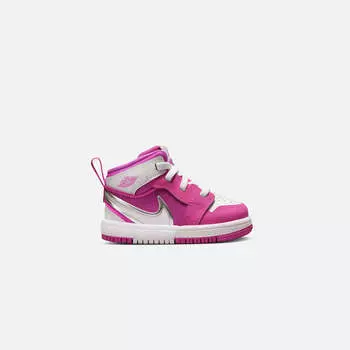 Кроссовки Nike TD Air Jordan 1 Mid RM Easyon, цвет Fire Pink/White