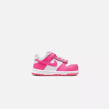 Кроссовки Nike TD Dunk Low, цвет White/Laser Fuchsia