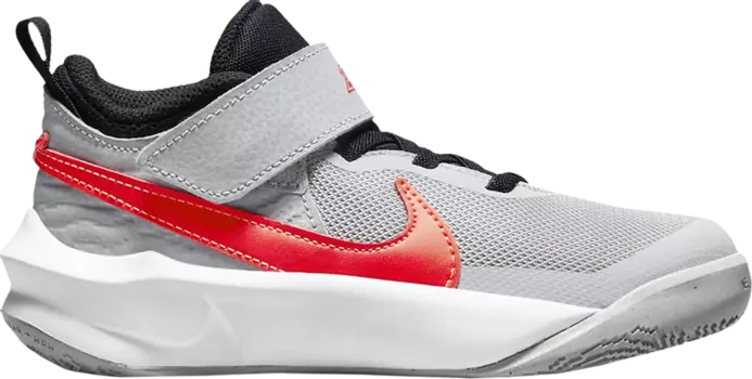 Кроссовки Nike Team Hustle D10 PS 'Light Smoke Grey Bright Crimson', серый