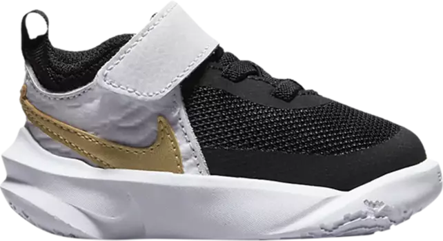 Кроссовки Nike Team Hustle D10 TD 'Black White Metallic Gold', черный