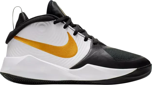 Кроссовки Nike Team Hustle D9 GS 'Black Metallic Gold', черный