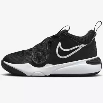 Кроссовки Nike Team Hustle D 11 Little Kids, белый/черный
