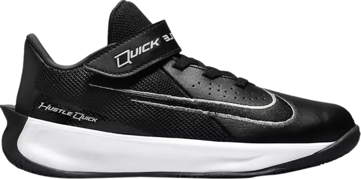 Кроссовки Nike Team Hustle Quick 3 PS 'Black White', черный