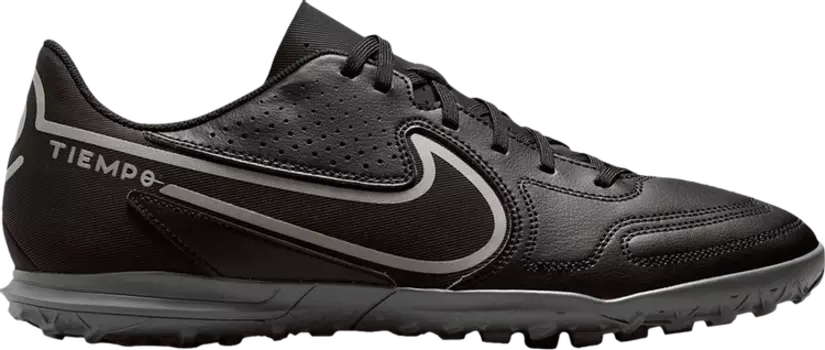 Кроссовки Nike Tiempo Legend 9 Club TF 'Black Iron Grey', черный