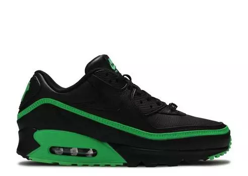 Кроссовки Nike UNDEFEATED X AIR MAX 90 'BLACK GREEN SPARK', черный