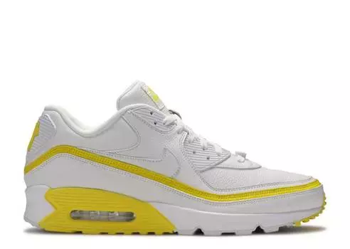 Кроссовки Nike UNDEFEATED X AIR MAX 90 'WHITE OPTIC YELLOW', белый