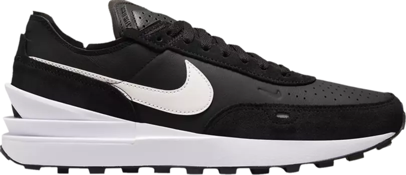 Кроссовки Nike Waffle One Leather 'Black White', черный