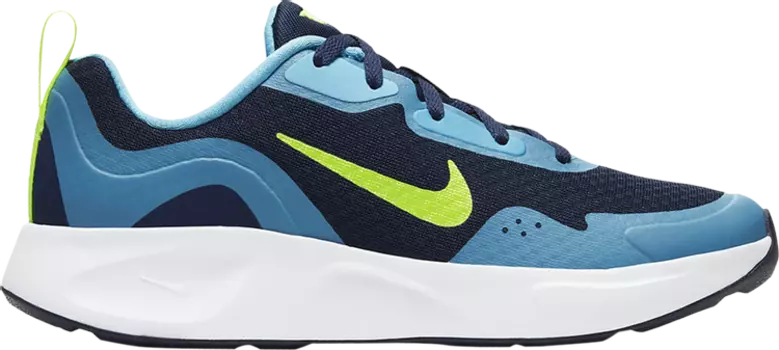 Кроссовки Nike Wearallday GS 'Midnight Navy Volt', синий