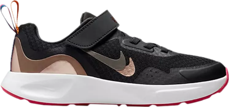 Кроссовки Nike Wearallday SE PS 'Off Noir Metallic Pewter', черный