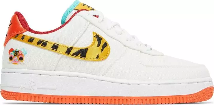 Кроссовки Nike Wmns Air Force 1 '07 LX, белый, оранжевый