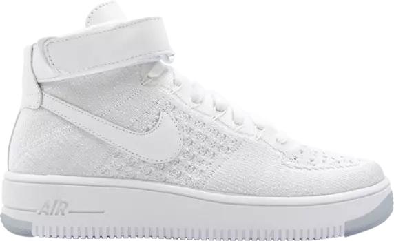 Кроссовки Nike Wmns Air Force 1 Flyknit 'Triple White', белый