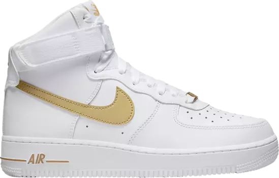 Кроссовки Nike Wmns Air Force 1 High 'White Metallic Gold', белый