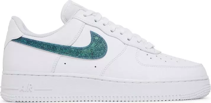 Кроссовки Nike Wmns Air Force 1 Low 'Glitter Swoosh - Celery', белый