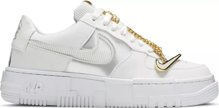 Кроссовки Nike Wmns Air Force 1 Pixel 'White Gold Chain', белый