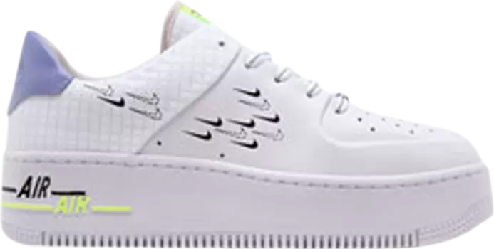 Кроссовки Nike Wmns Air Force 1 Sage 'Light Thistle', белый