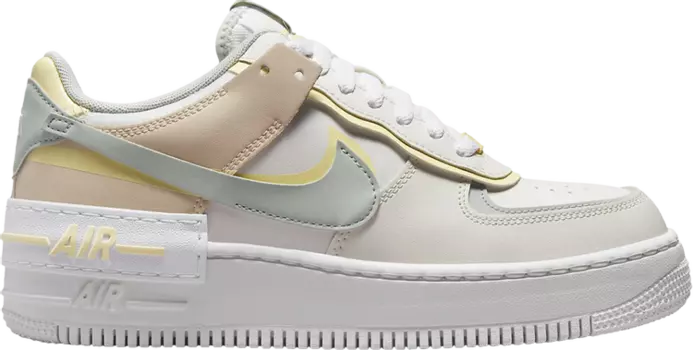 Кроссовки Nike Wmns Air Force 1 Shadow 'Pearl White Citron Tint', кремовый