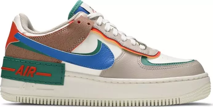 Кроссовки Nike Wmns Air Force 1 Shadow 'Sail Signal Blue Green', белый
