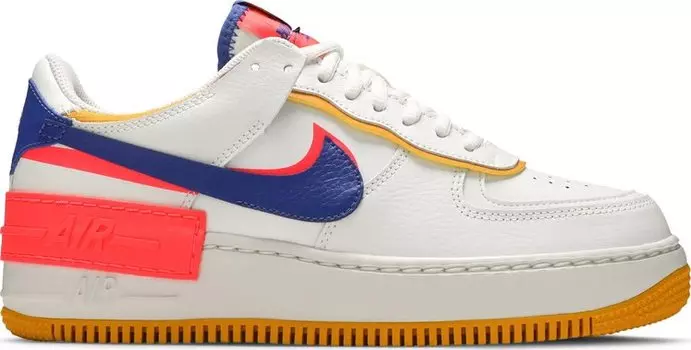 Кроссовки Nike Wmns Air Force 1 Shadow 'White Crimson Blue', белый