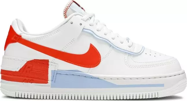 Кроссовки Nike Wmns Air Force 1 Shadow SE 'Team Orange Blue', белый