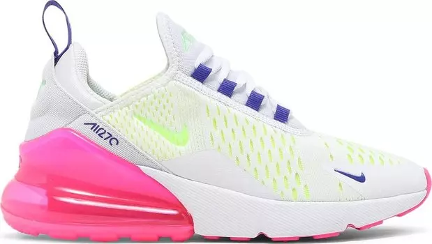 Кроссовки Nike Wmns Air Max 270 'White Pink Blast Volt', белый