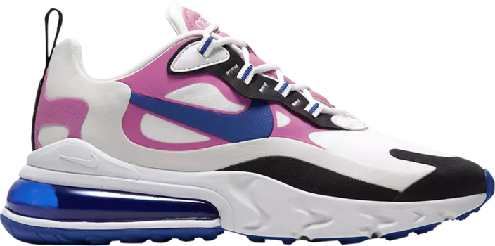 Кроссовки Nike Wmns Air Max 270 React 'White Fuchsia Blue', белый