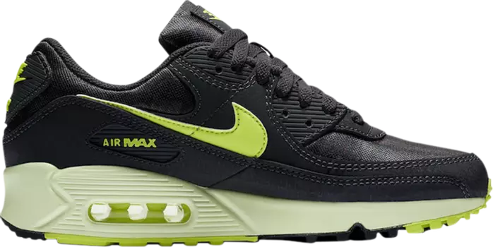 Кроссовки Nike Wmns Air Max 90 'Dark Smoke Grey Volt', серый