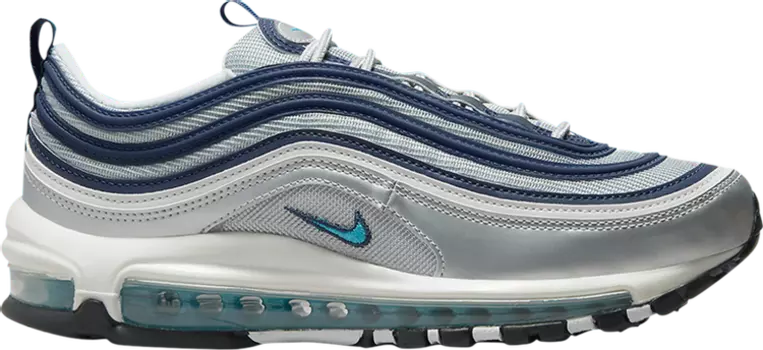 Кроссовки Nike Wmns Air Max 97 OG 'Metallic Silver Chlorine Blue', серебряный