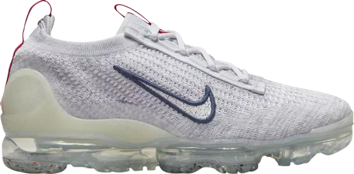 Кроссовки Nike Wmns Air Vapormax 2021 Flyknit 'Photon Dust Midnight Navy', белый
