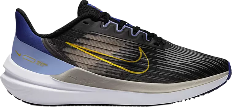 Кроссовки Nike Wmns Air Winflo 9 'Black Lapis Yellow', черный
