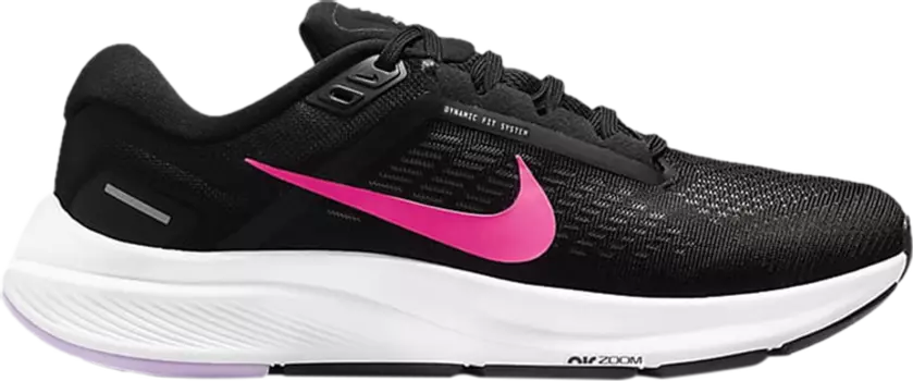 Кроссовки Nike Wmns Air Zoom Structure 24 'Black Hyper Pink', черный