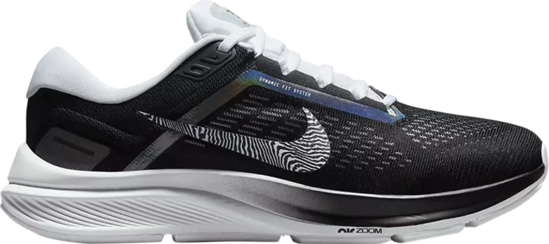 Кроссовки Nike Wmns Air Zoom Structure 24 'Black Zebra Iridescent', черный