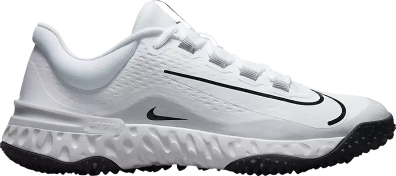 Кроссовки Nike Wmns Alpha Huarache Elite 4 TF 'White Pure Platinum', белый