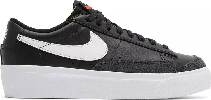 Кроссовки Nike Wmns Blazer Low Platform 'Black White', черный