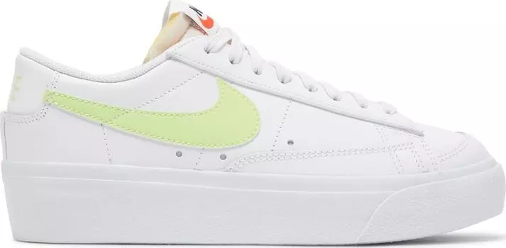 Кроссовки Nike Wmns Blazer Low Platform 'White Light Lemon Twist', белый