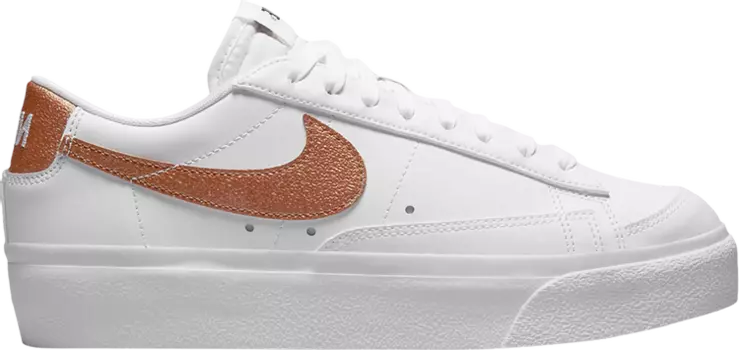Кроссовки Nike Wmns Blazer Low Platform 'White Metallic Copper', белый