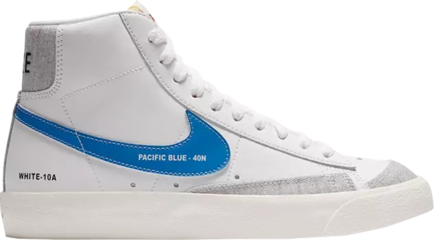 Кроссовки Nike Wmns Blazer Mid '77 'Color Code Pack - White', белый