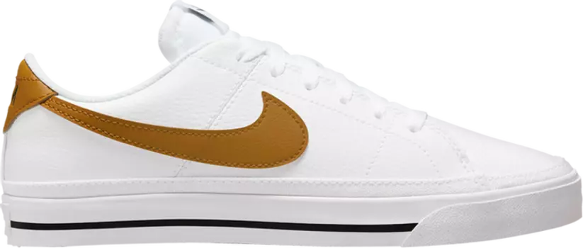Кроссовки Nike Wmns Court Legacy Next Nature 'White Gold Suede', белый