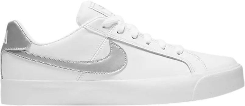 Кроссовки Nike Wmns Court Royale AC 'White Metallic Silver', белый