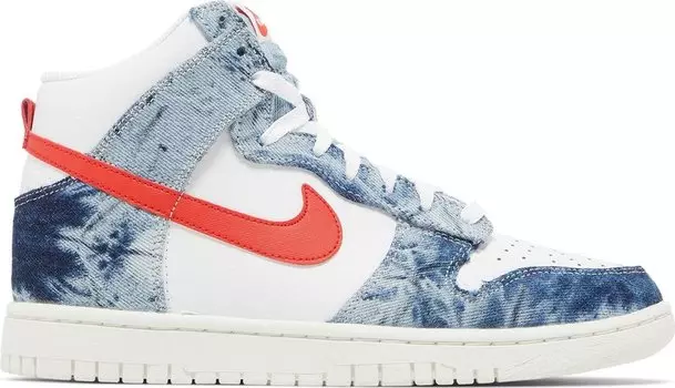 Кроссовки Nike Wmns Dunk High 'Washed Denim', синий