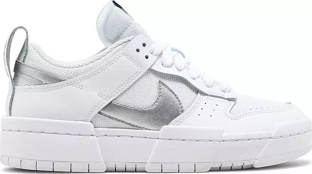 Кроссовки Nike Wmns Dunk Low Disrupt 'White Metallic Silver', белый