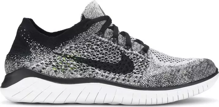 Кроссовки Nike Wmns Free RN Flyknit 2018 'White Black', белый